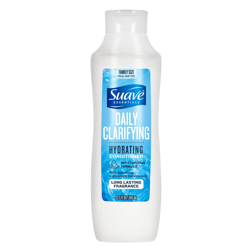 Suave Essentials Daily Clarifying Hydrating Conditioner for Moisturizing and Smooth Hair 22.5Oz (665ml)